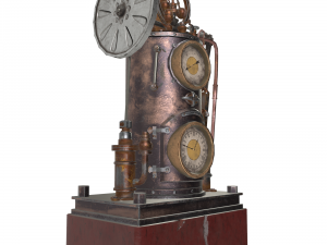steampunk clock Modelo 3D