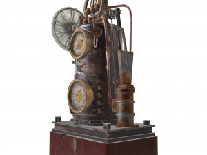 steampunk clock Modelo 3D