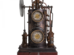 steampunk clock Modelo 3D