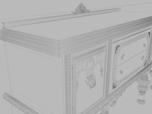 altes Buffet 3D Modell