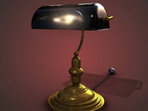 l&aacute;mpara de banquero Modelo 3D
