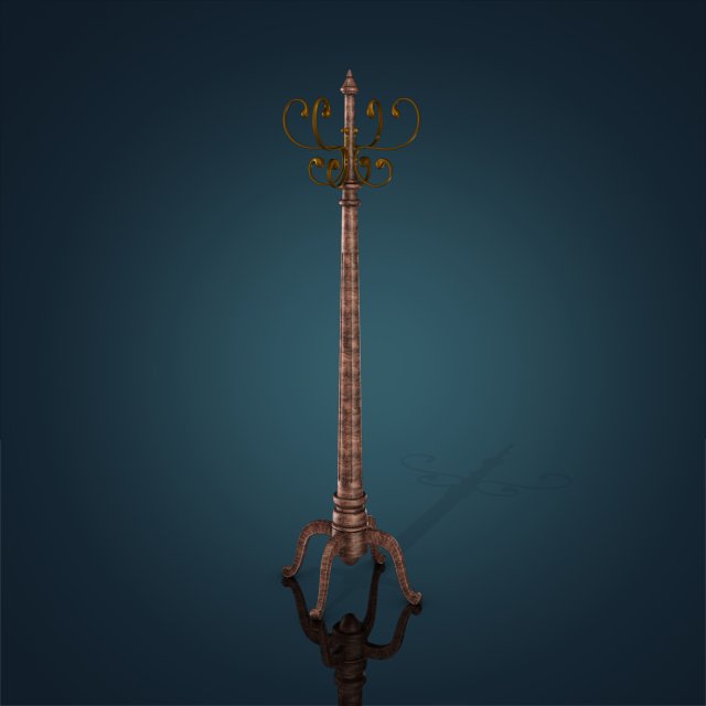 coat rack 3D Model .c4d .max .obj .3ds .fbx .stl .blend 