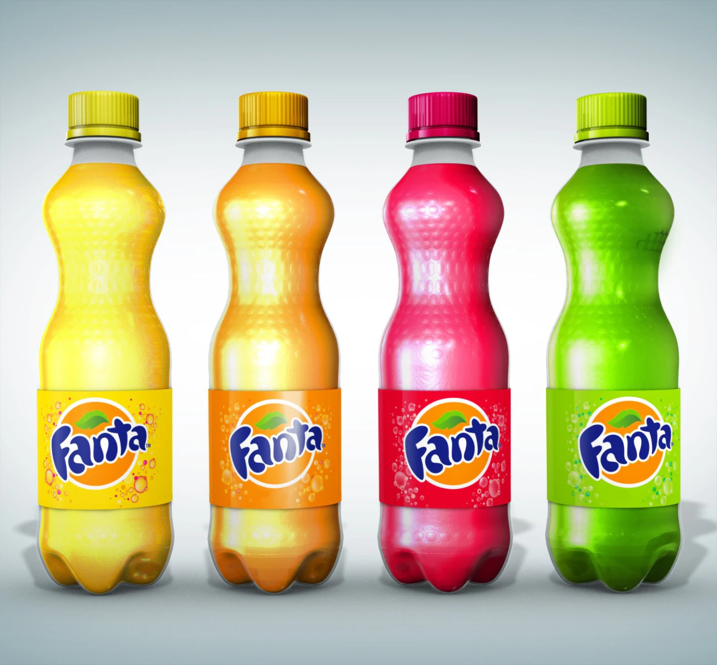 fanta bottles 3D Model .c4d .max .obj .3ds .fbx .stl .blend