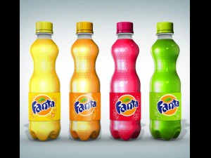 botellas de fanta Modelo 3D