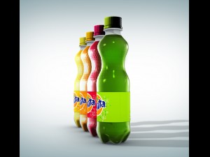 fanta bottles 3D Модель