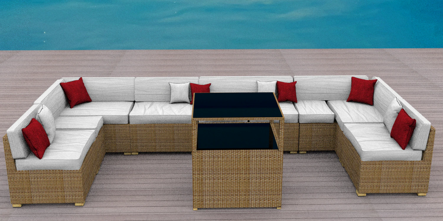 garden furniture 3D Model .c4d .max .obj .3ds .fbx .stl .blend 