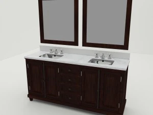 conjunto de toucador para banheiro Modelo 3D