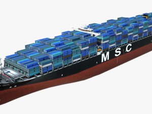 container ship msc ariane 3D Модель