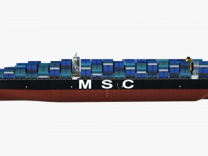 container ship msc ariane 3D Model