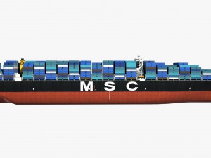 container ship msc ariane 3D Model