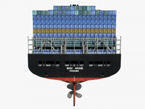 container ship msc ariane 3D Model