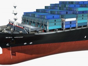container ship msc ariane 3D Model