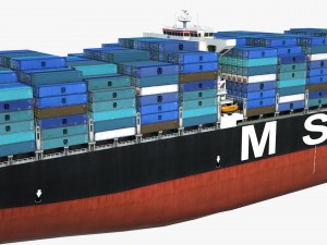 container ship msc ariane 3D Model