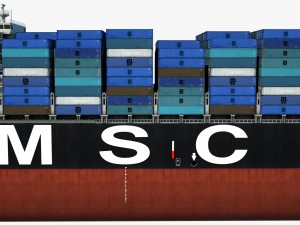 container ship msc ariane 3D Model