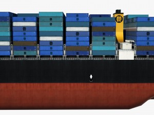 container ship msc ariane 3D Model