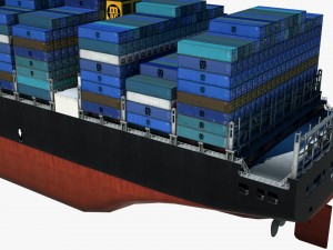 container ship msc ariane 3D Model