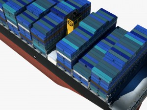container ship msc ariane 3D Model