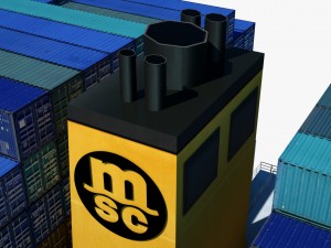 container ship msc ariane 3D Model