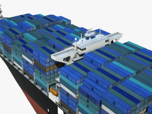 container ship msc ariane 3D Model