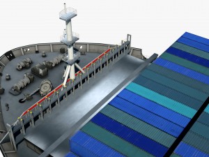 container ship msc ariane 3D Model