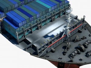 container ship msc ariane 3D Model