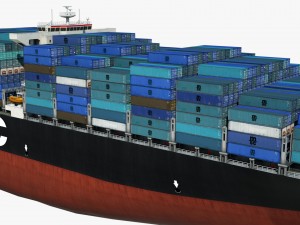 container ship msc ariane 3D Model