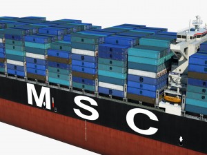 container ship msc ariane 3D Model
