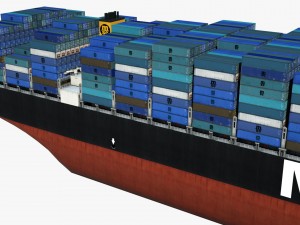 container ship msc ariane 3D Model