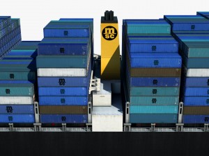 container ship msc ariane 3D Model