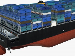 container ship msc ariane 3D Model