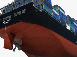 container ship msc ariane 3D Model