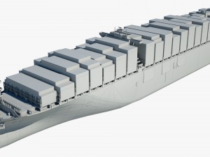container ship msc ariane 3D Model