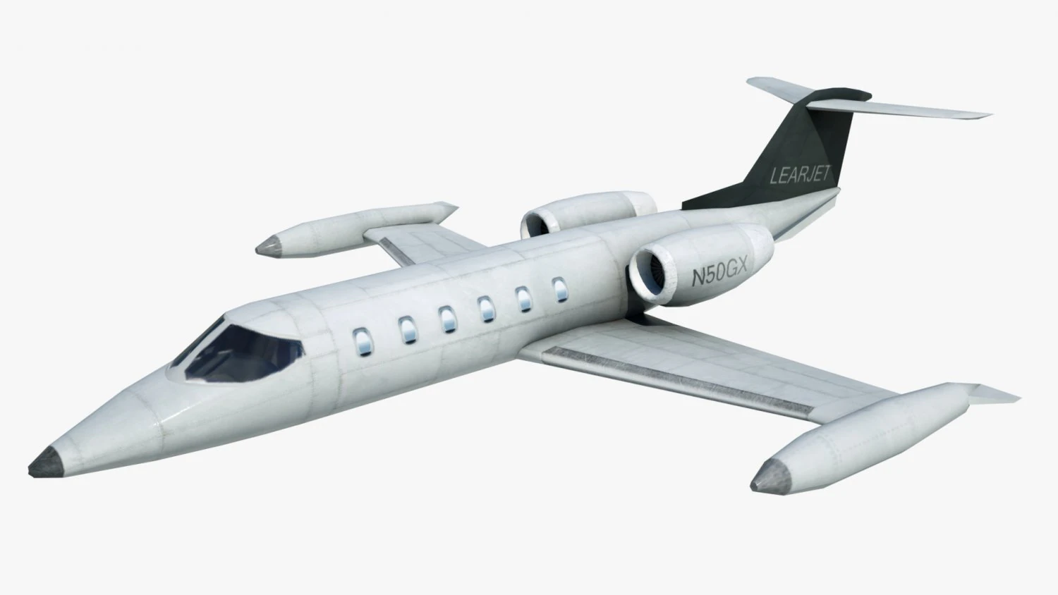 aircraft learjet bombardier 3D Model .c4d .max .obj .3ds .fbx .stl .blend 