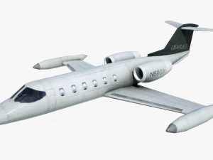 літак learjet bombardier 3D Модель