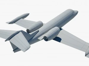aircraft learjet bombardier 3D Model