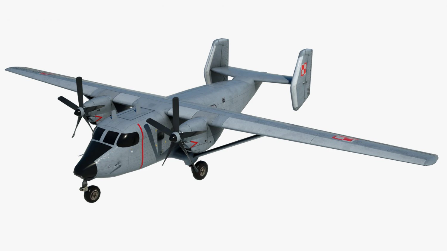 cargo and passenger plane m-28-bryza 3D Model .c4d .max .obj .3ds .fbx .stl .blend