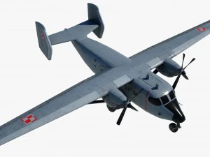 cargo and passenger plane m-28-bryza 3D Model