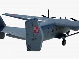 cargo and passenger plane m-28-bryza 3D Модель