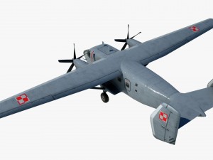 cargo and passenger plane m-28-bryza 3D Модель