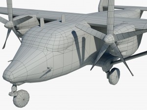 cargo and passenger plane m-28-bryza 3D Модель