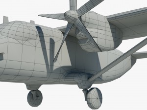 cargo and passenger plane m-28-bryza 3D Модель