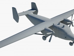 cargo and passenger plane m-28-bryza 3D Модель