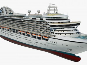 cruise ship crown princess 3D Model