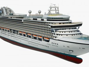 Круизный лайнер &laquo;Наследная принцесса&raquo; 3D Модель