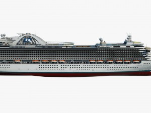cruise ship crown princess 3D Model