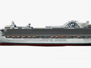 cruise ship crown princess 3D Model
