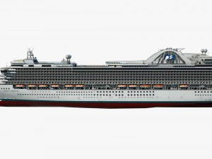 cruise ship crown princess 3D Model