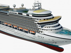 cruise ship crown princess 3D Model
