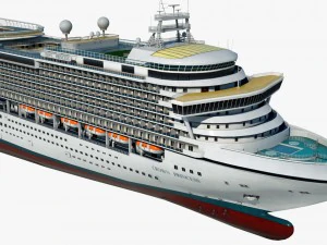 cruise ship crown princess 3D Model