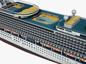 cruise ship crown princess 3D Model